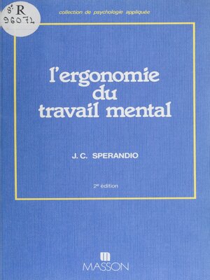 cover image of L'Ergonomie du travail mental